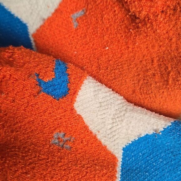 Nike size small socks 1 Pair Dri Fit Higg Tube White Orange Blue Lightening Bolt - Picture 6 of 16